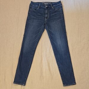 American Eagle Outfitters Women's Dark Blue Skinny Jeans